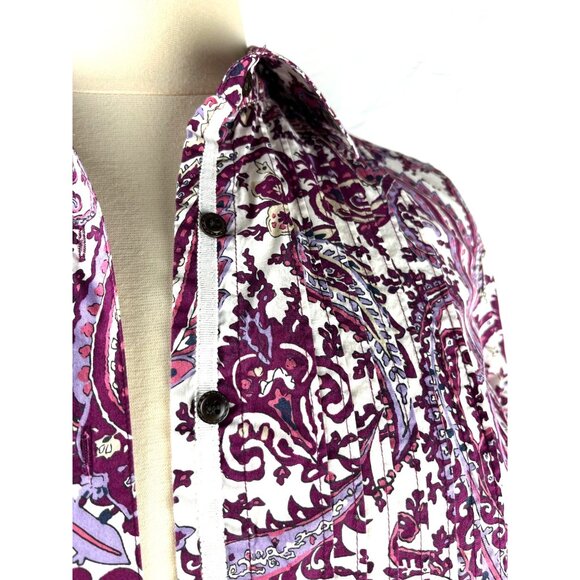 Charter Club Paisley Button Down Blouse, Women's Size 16W - Picture 5 of 11